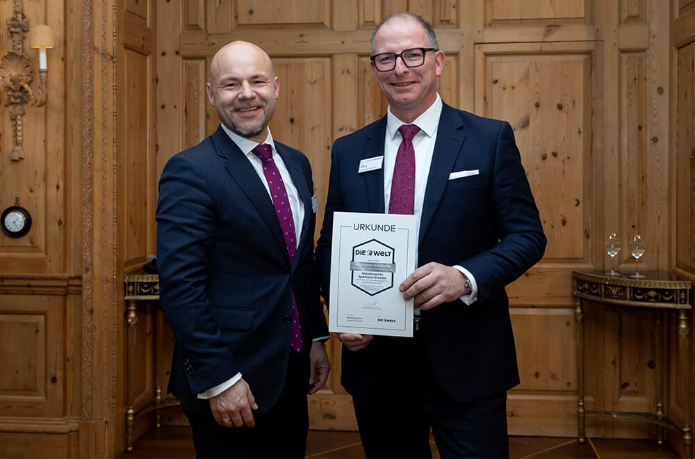 Mirko Schulz, Leiter Investmentmanagement Private-Banking-und Jörg Mättig, Direktor Private-Banking Ostsächsische Sparkasse Dresden