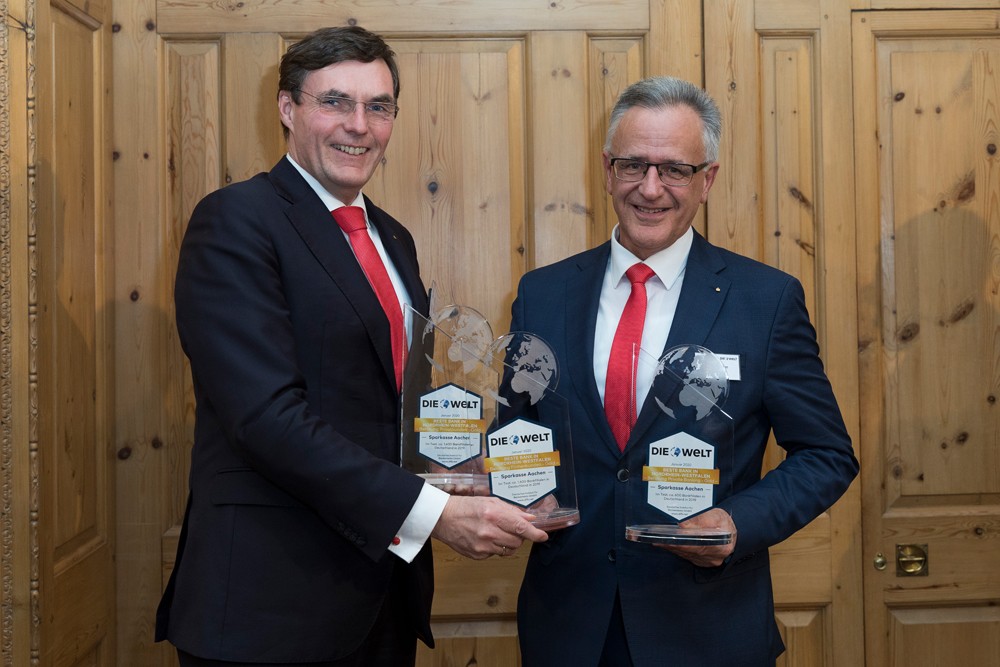 Norbert Laufs Vorstandsvorsitzender Ingo Scheffen Direktor Unternehmenskunden Sparkasse Aachen