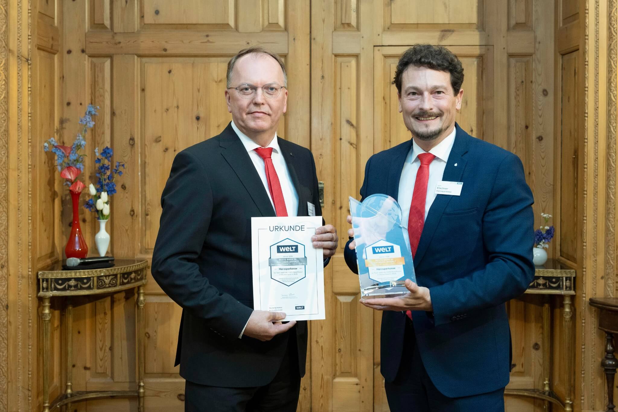 Rainer Schomacker und Haiko Elschner, Harzsparkasse
