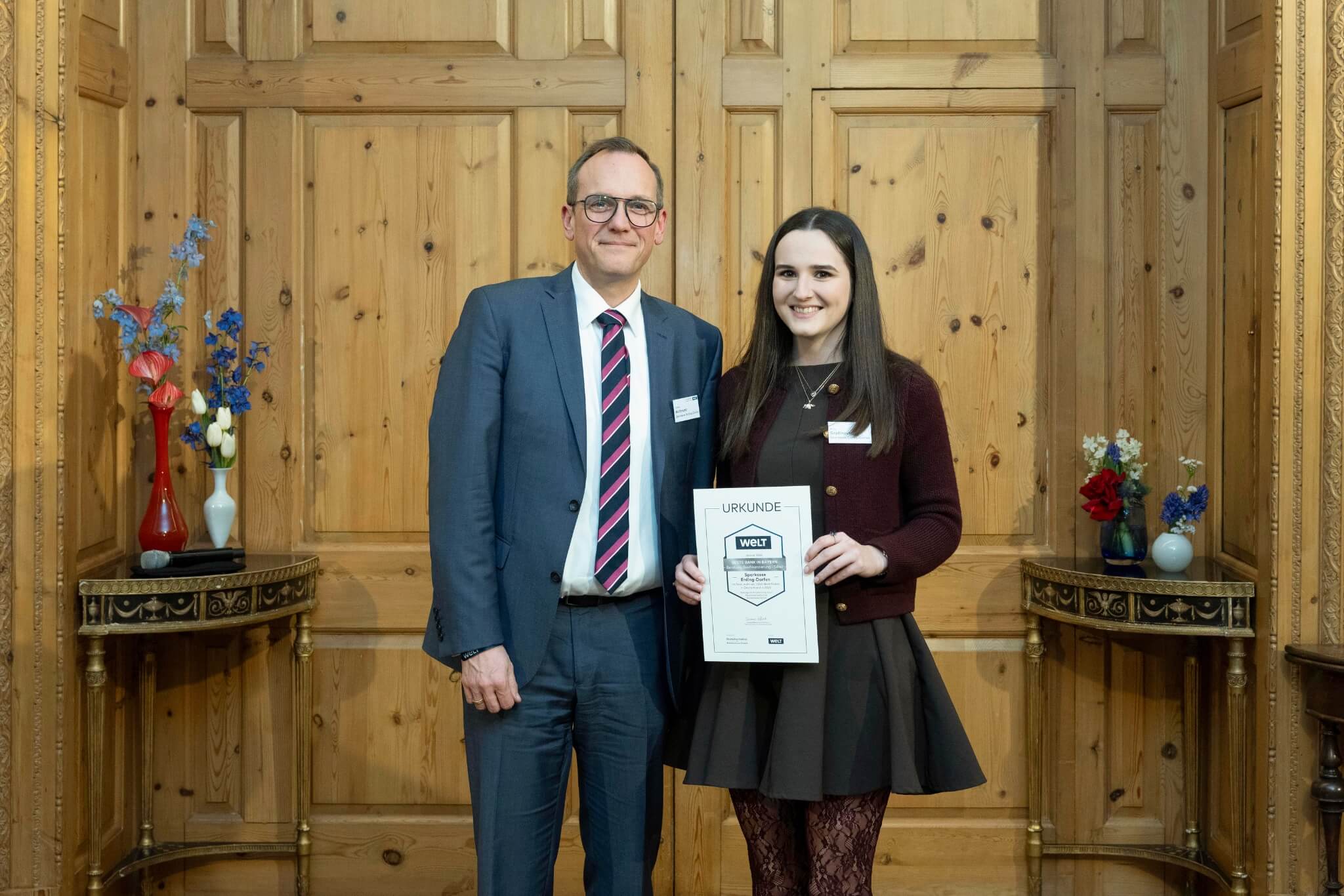 Thomas Aichmair und Mirha Sejdinovic, Sparkasse Erding-Dorfen