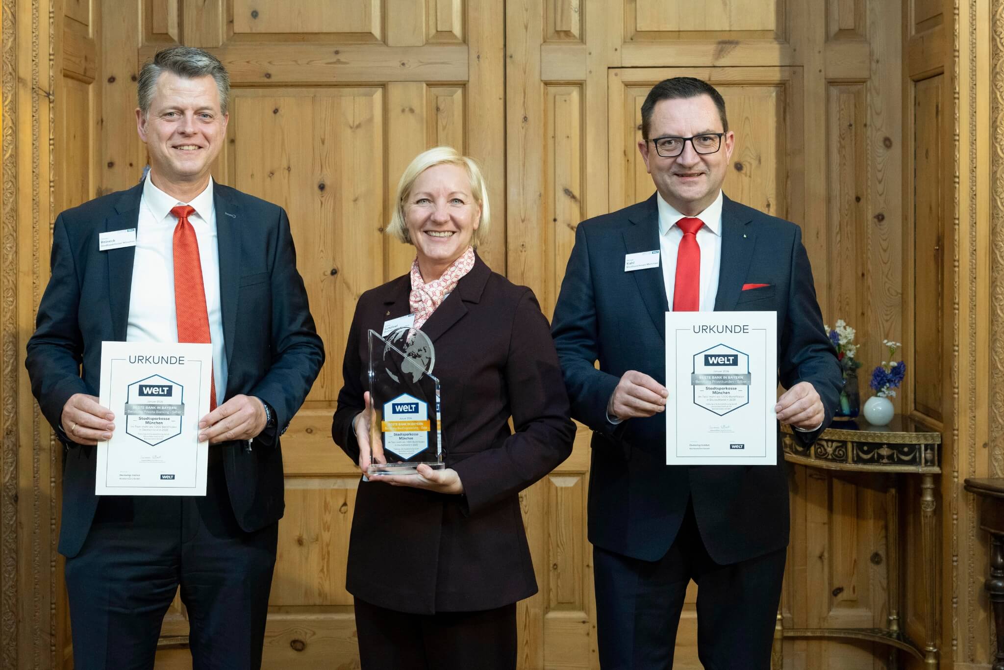 Thomas Reineck, Sabine Schölzel und Michael Kahl, Stadtsparkasse München